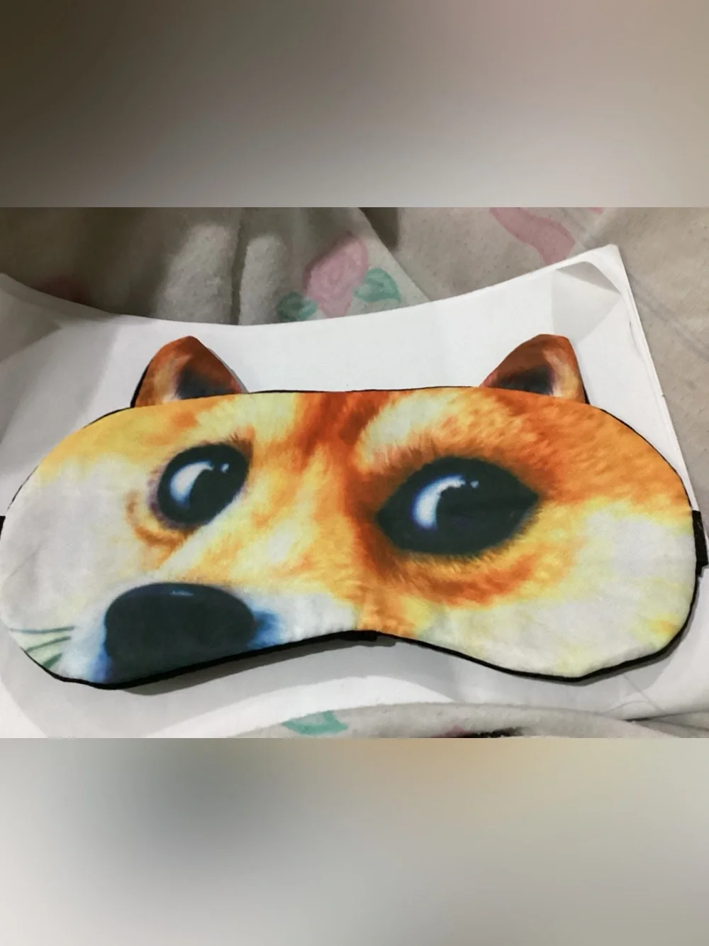 New Dog or Fox Face Sleep Mask - Cute Eye Design